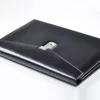 A4 Document File Folder with Lock Padfolio Fichario Password Briefcase Organzier Executive Cabinet PU Leather Office Manager Bag ► Photo 1/5