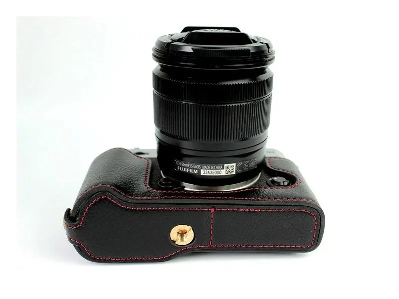 Чехол для камеры из натуральной кожи для FujiFilm Fuji XT10 X-T10 XT20 XT30, кожаный чехол для камеры, наполовину сумка, нижняя крышка, открытая батарея