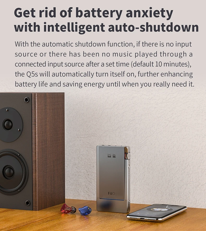 FiiO Q5s Bluetooth 5,0 Dual AK4493EQ DSD256 PCM 768 k/32 бит ЦАП и усилитель USB усилитель DAC для iPhone/компьютера/Android/sony