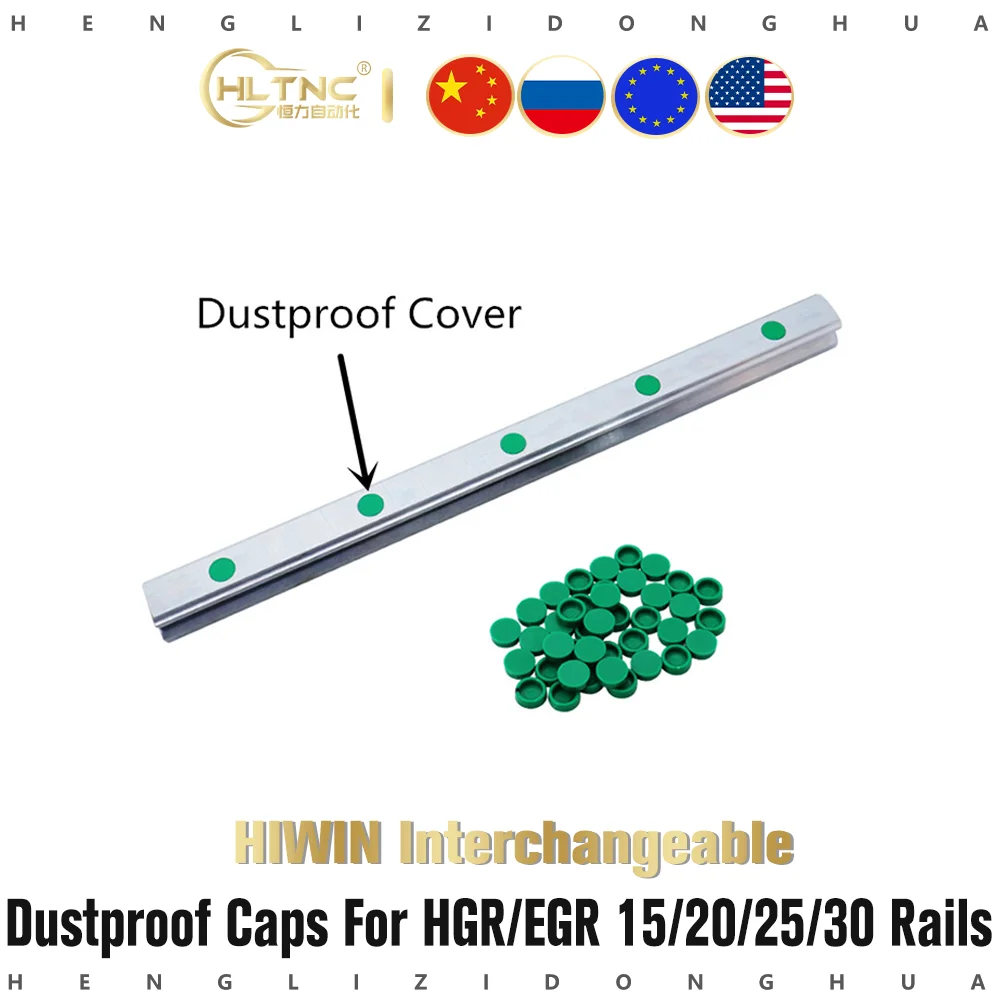 100pcs HIWIN Linear Motion Rail Guide Dust Cover C4 C5 C6 C8 Plastic Green Caps Protector HGR15