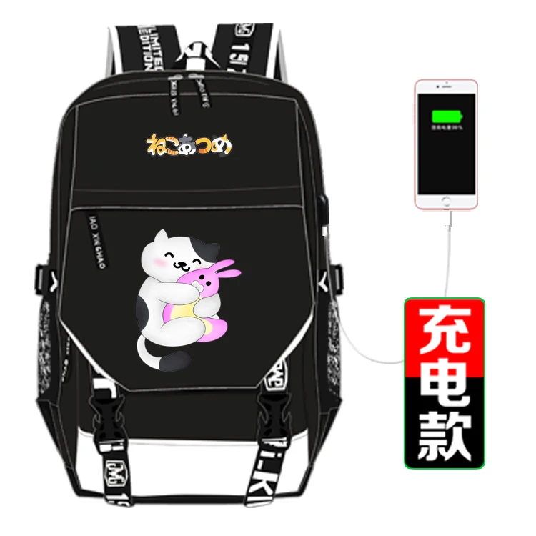 Style 5 Аниме Neko Atsume Кот USB Рюкзак Школьная Сумка для женщин и мужчин дорожные сумки косплей дети школьник школьный рюкзак подарок - Цвет: Style 5