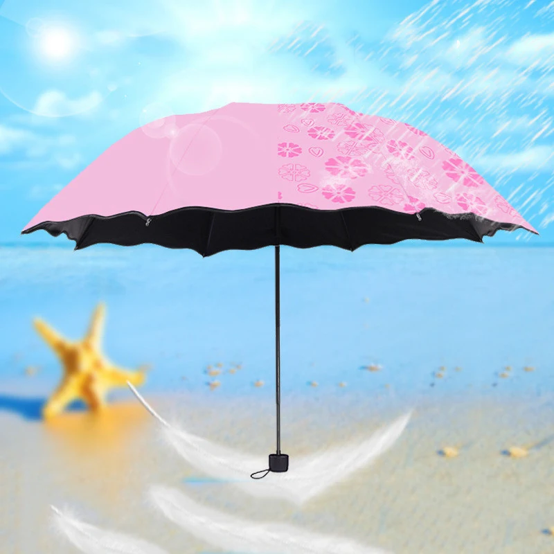 Цветущий зонтик Анти-УФ водонепроницаемый портативный складной зонтик для путешествий женский подарок для мужчин Мини карманный зонтик