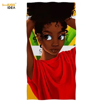 

HUGSIDEA Warmer Soft Bath Towels for Adults Afro Girls Black Women Art Beach Towel Quick-Dry Gym Swimming Running Towels Toallas