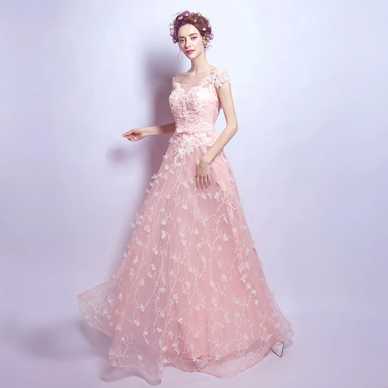 Новинка; розовое Длинное нарядное платье для девушек; платье для выпускного вечера; платье для сцены;