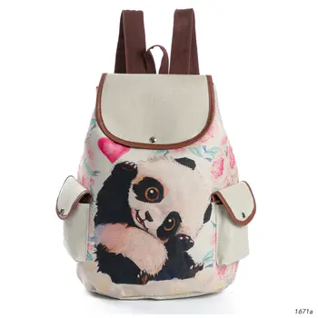 

New Cute Cartoon Panda Printed School Bag STUDENT'S Backpack Travel Backpack