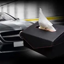 Автомобильная кожаная тканевая сумка, автомобильный подлокотник, коробка для салфеток, автомобильные аксессуары