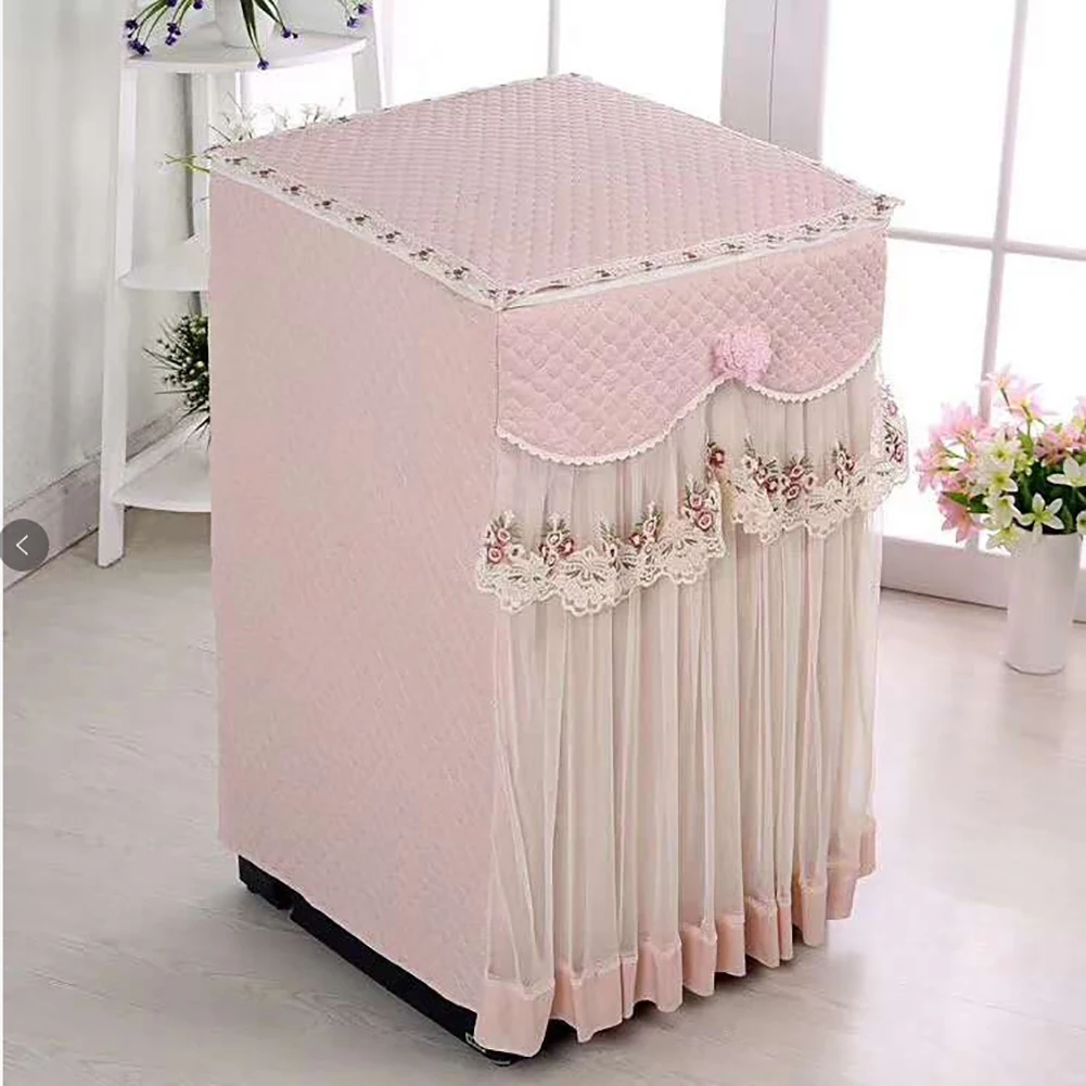 Light Pink Защитная сушилка для туалета, многофункциональная, водонепроницаемая, Пылезащитная, защита от ультрафиолета, очень большая, полная, портативная, для стиральной машины, кружевная крышка - Цвет: Light Pink