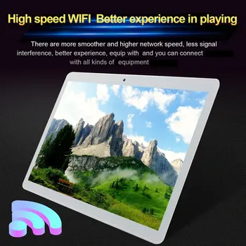 

KT107 Round Hole Tablet 10.1 Inch HD Large Screen Android 8.10 Version Fashion Portable Tablet 8G+64G White Tablet White US Plug