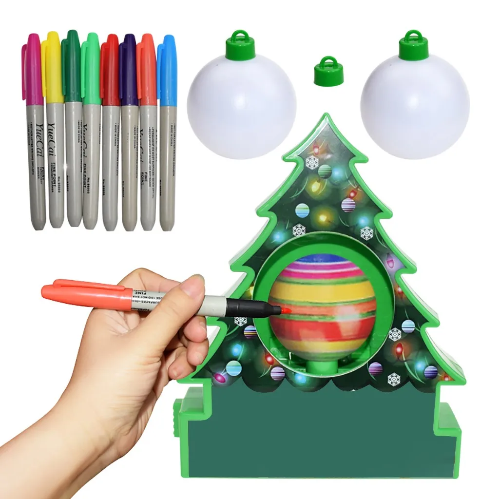 Электрическая игрушка для рисования шары для рождественской елки DIY игрушка Подарочная игра-раскраска для детей обучающая забавная игрушка Jouets pour enfants# BZP