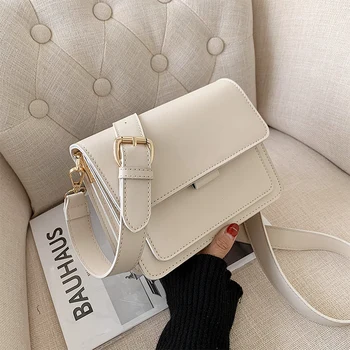 

Burminsa Summer Wide Strap Small Crossbody Bags Candy Color Women Solid Phone Purses High Quality PU Leather Shoulder Bags 2020