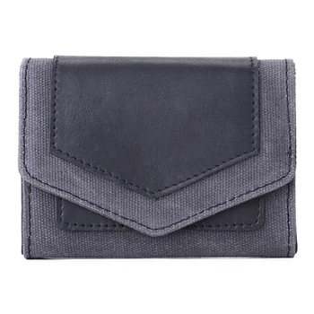 

Rfid Large Capacity Credit Card Coin Purse Organ Leather Card Package Oil Wax Canvas Cowhide Multifunctional Wallets Card Case