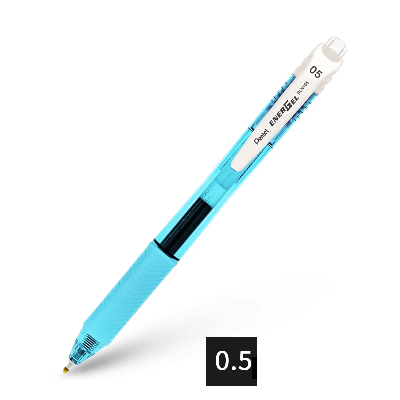 Небесно-голубой Kawaii Японии канцелярские Pentel BLN-105, быстро сохнут, убирающийся гелевая ручка 0,5 мм черный студенческий экзамен офиса письменные нажмите ручка - Цвет: Небесно-голубой