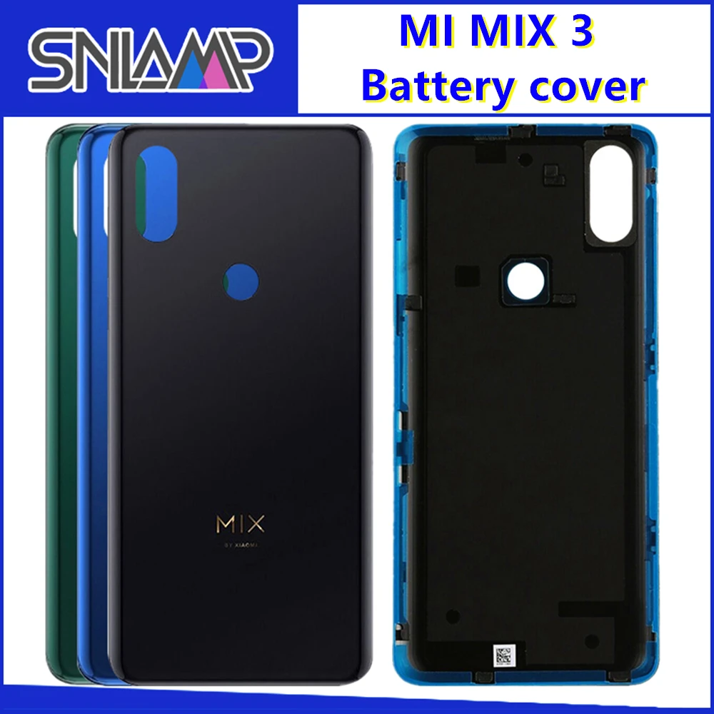

Original Ceramic Battery Back Cover Rear Housing Door Glass Cover For Xiaomi Mi Mix 3 Repair Spare Parts Mi Mix3 Battery Cover