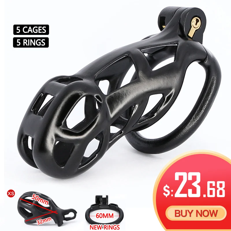 Новый дизайн 3D печать клетка для пениса пластиковый Блокируемый Мужской Пояс