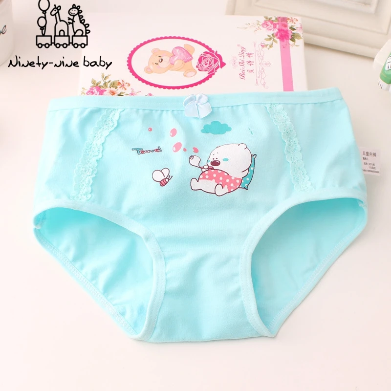 6Pcs/pack Baby Girl Panty Adorable Cartoon Printed Underwear Kids Cotton Comfortable Panties for girls Breathable Underpants