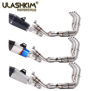 

Motorcycle Carbon Exhaust Muffler Middle pipe Full System Slip On For yamaha MT-09 FZ-09 MT09 FZ09 2014-2018 not for Tracer