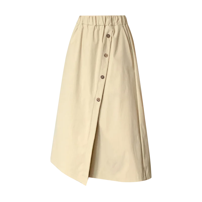 Female Casual Elastic Waistline Loose Trousers Wide Leg Pants Women 2023 New Korean Single Breasted High Waist Skirts Pant Pop