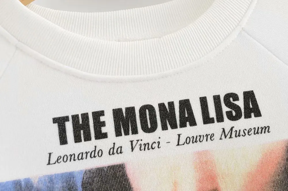 Mona Lisa, белая толстовка с принтом Kawaii, новинка, женские хлопковые толстовки, большие размеры, Харадзюку, хип-хоп пуловер, толстовки, Толстовка
