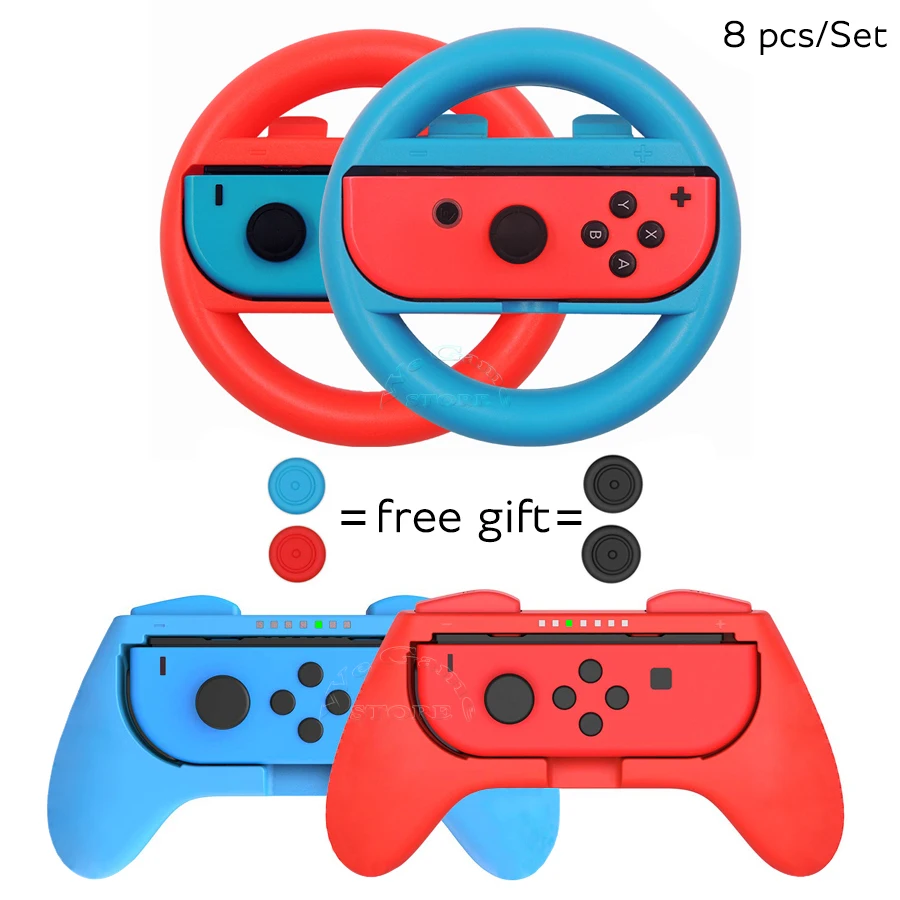 Аксессуары для Nintendo Switch Гоночное рулевое колесо рукоятки Joycon колпачки геймпад