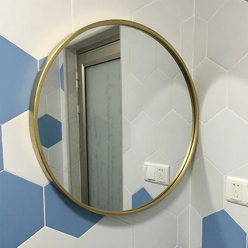 Высокое качество современные золотые круглые кованые металлические декоративные настенные железные зеркала