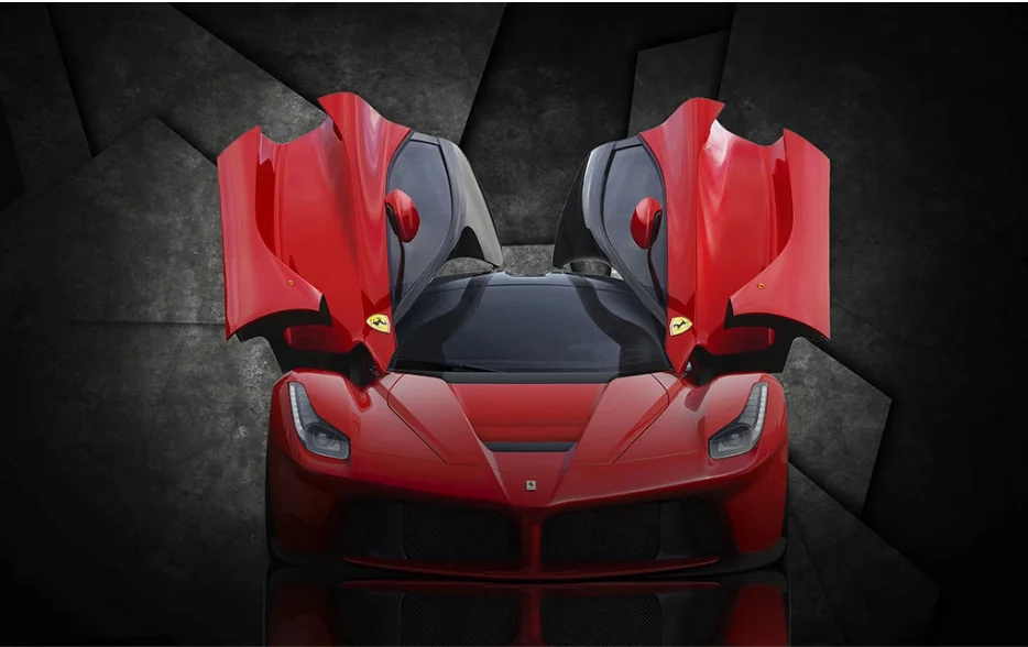 Пользовательские 3D Ретро промышленного ветер спортивный автомобиль сломанной стены фон обои росписи