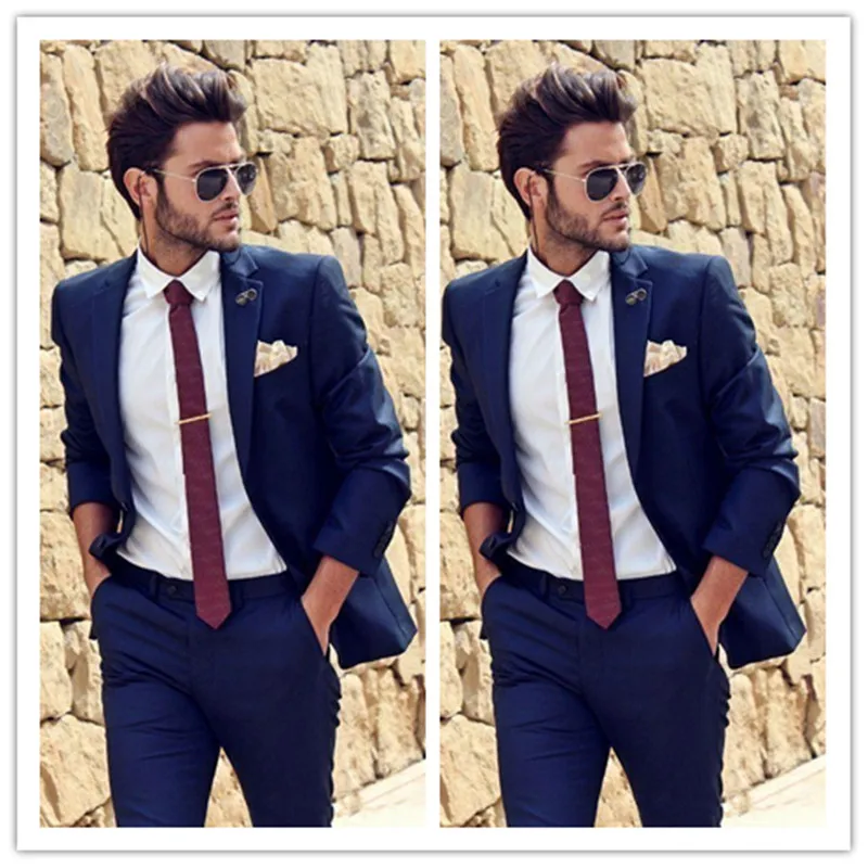 03handsome navy blue groom tuxedos notch lapel groomsmen wedding tuxedos popular men formal prom jacket blazer suit(jacket+pants_副本
