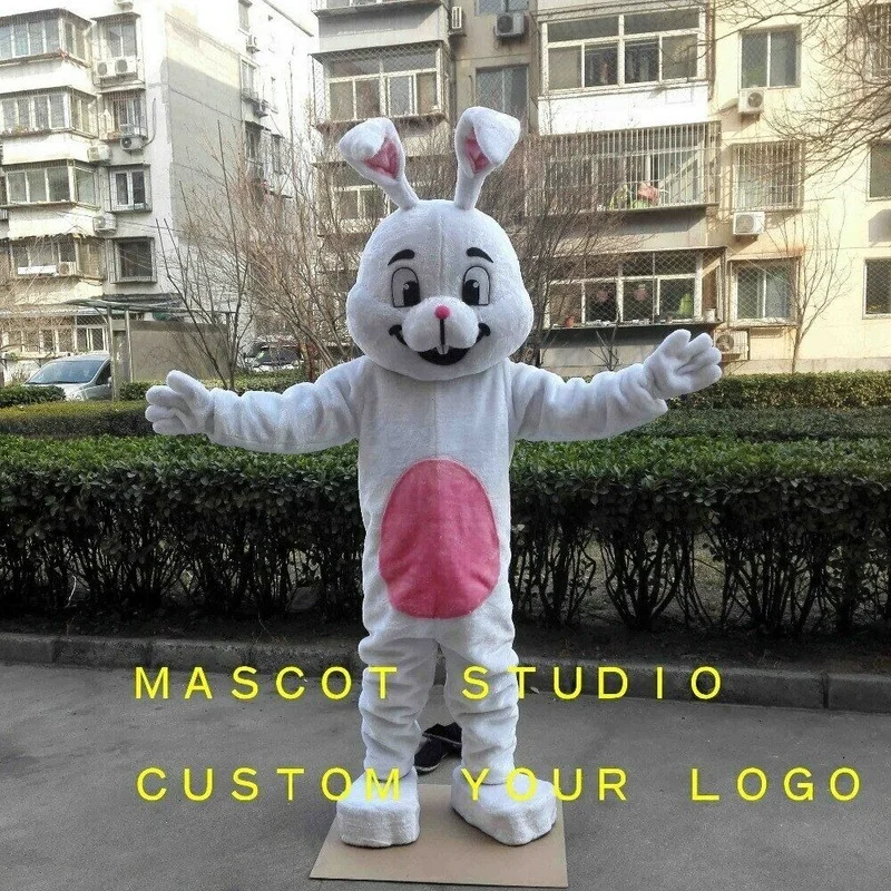 2020 Easter Bunny Mascot Costume Rabbit Cartoon Fancy Dress Outfits Adult 