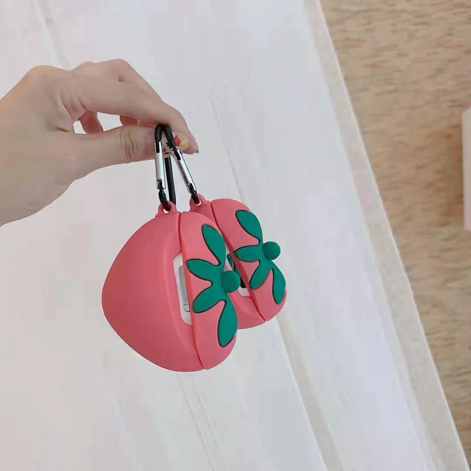 Для AirPods чехол 3D персональная пара вкусная еда чехол для Airpods 2/i10/i11TWS Защитная крышка с крючок карабина