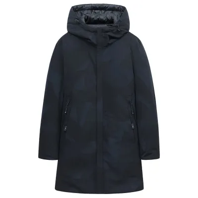Черный Зимние мужские пуховики мужские s Parkas slim fit белый пуховик камуфляжная Повседневная куртка хорошего качества мужские пальто - Цвет: Черный