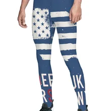 День Независимости американский флаг карта буквы брюки мужские Леггинсы с карманами Счастливый День святого Валентина износостойкость дышащий узор