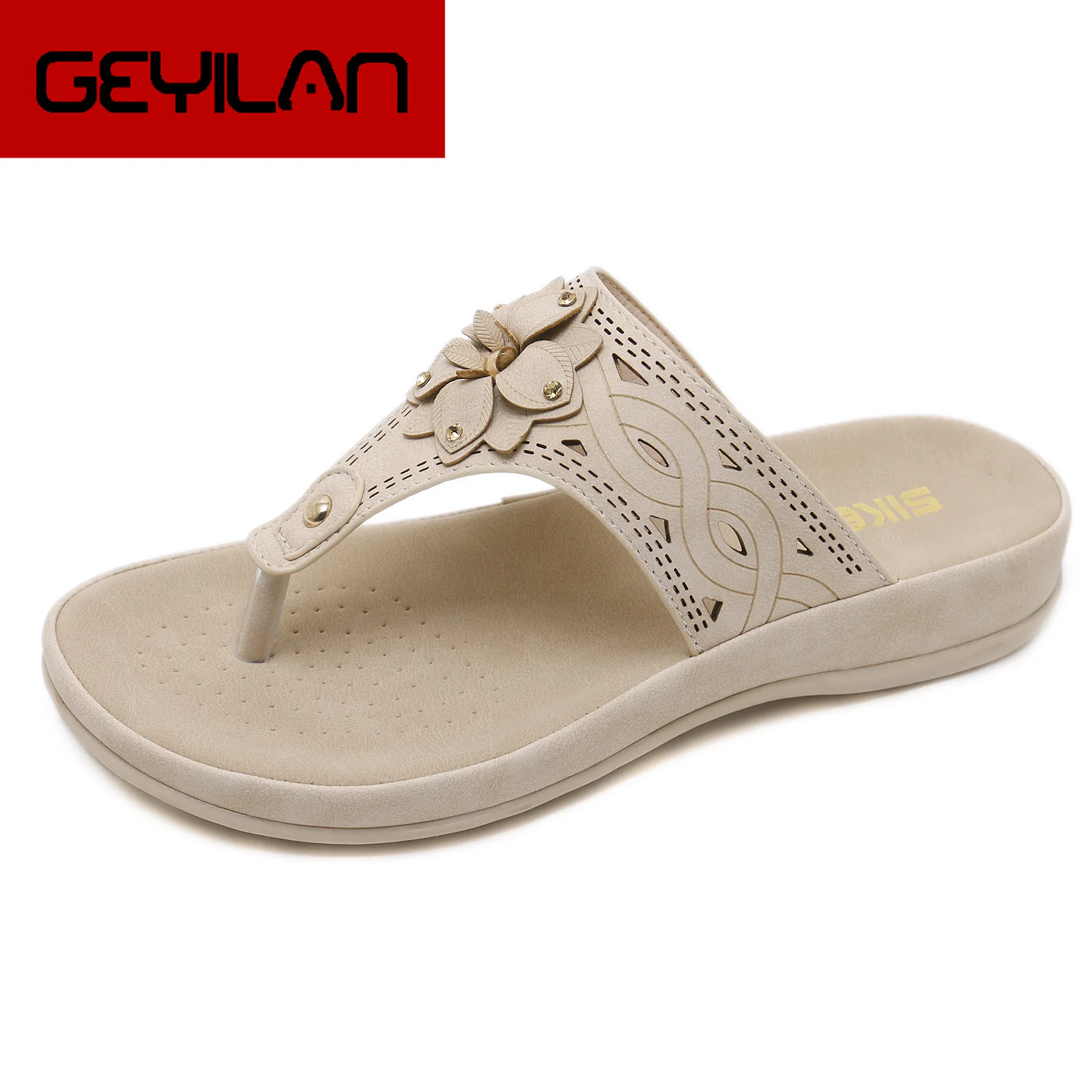 

2019 Summer Slippers Women Shoes Flat Women Beach Slippers Flip Flops Summer Ladies Shoes Plus Size 42