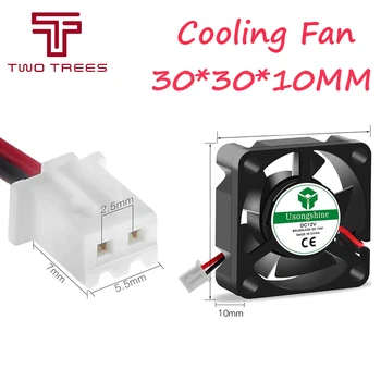 

3D Printer Part Fan 3010 2Pins MiNi 30MM 30x30x10MM 3CM Graphics Card Fan DC 5V / 12V / 24V 3010 2P Radiator Black With Screws