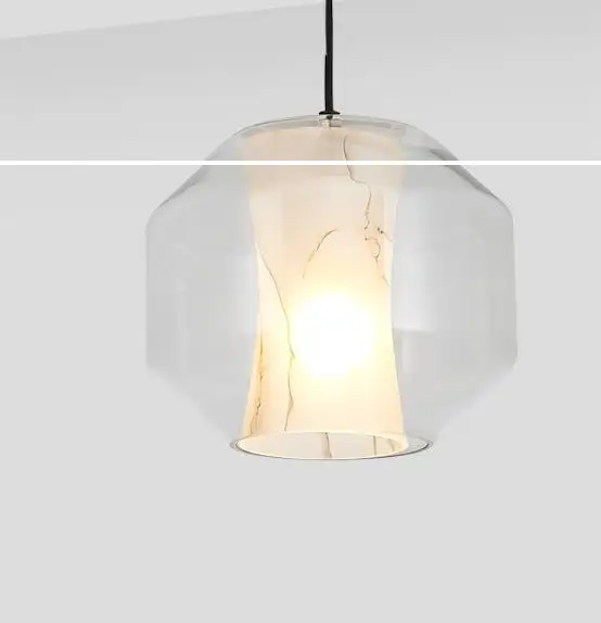 Modern Pendant Lights Kitchen Fixtures For Dining Room Home Hanging Lamp Gold Glass Ball Restaurant Decor Lighting Lustre - Body Color: seechart