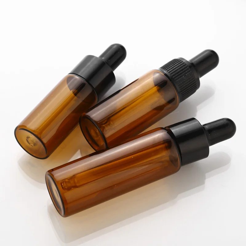 50pcs/lot 5ml 10ml 15ml 20ml Amber Glass Dropper Bottle Jars Vials With Pipette Cosmetic Perfume Essential Oil Bottles refillable bottle refillable cosmetic bottle cosmetic bottle makeup empty bottle dropper bottle