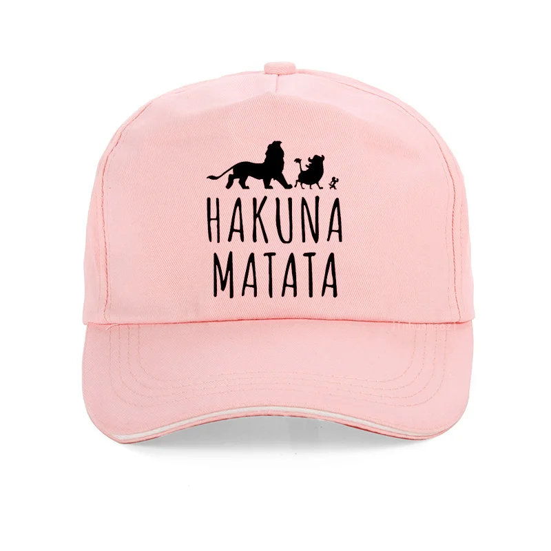 Модные Бейсбольные кепки с буквенным принтом Hakuna Matata из хлопка Pumba Мужские Женские шапки летняя шляпа от солнца уличная Бейсболка унисекс
