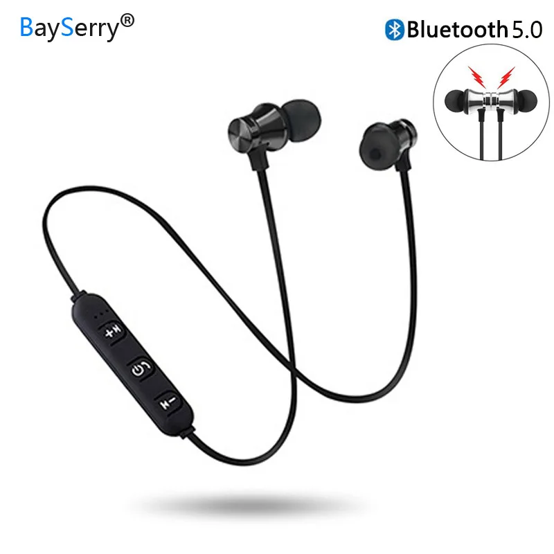 Магнитные беспроводные Bluetooth наушники BaySerry XT11 для iPhone 6 8X7 Xiaomi Спортивная