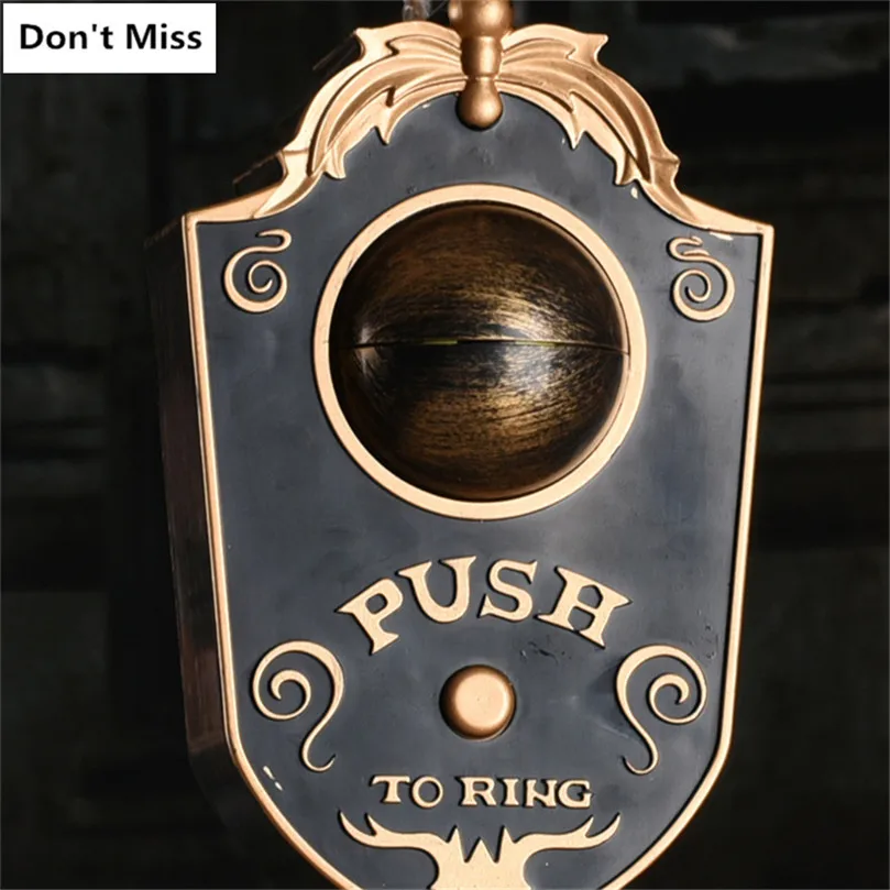 

Novelty Doorbell Halloween Door Decorations Horror Props Creepy Eyes Doorbell Haunted House Escape Home Bar Scary Rotating Eyes