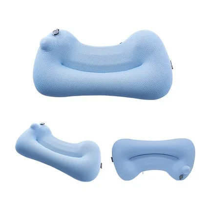 Надувная подушка для шеи для ремонта шейного отдела позвоночника специальная подушка для коррекции тяги Подушка для сна для взрослых надувная подушка для сна для путешествий - Цвет: Синий