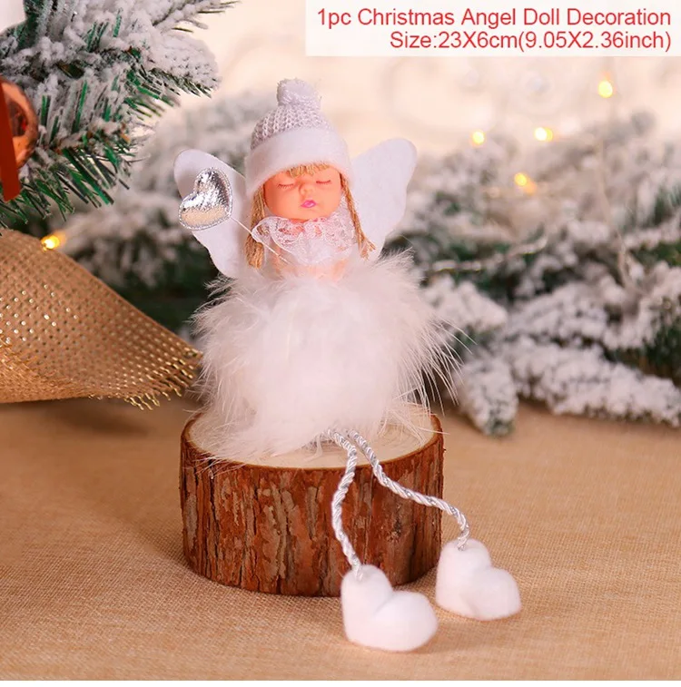 HUIRAN, Рождественская Кукла-ангел, подвеска, елочные украшения для дома,, натальные рождественские украшения, подарок для детей, год - Цвет: Ornament 13