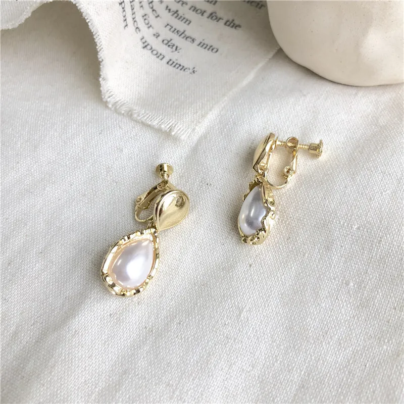 No.9 Clip Earrings Dream Star, кубические циркониевые сердца, не пирсинг, серьги, имитация жемчуга, шары, планета, серьги с бантами, с клипсами, ювелирные изделия, Bulgaria - Окраска металла: No.9 Clip Earrings
