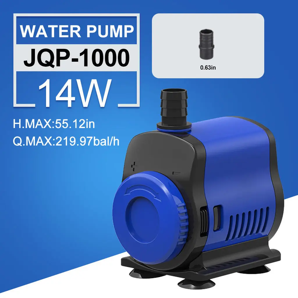 14W 1000L Ультра довольно подводный для аквариума водяной насос для аквариума фонтан сад пруд с рокарием Регулируемый Насос водяного фильтра 500-3500L/h - Цвет: 14W 1000L