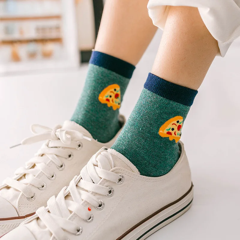 Jeseca хлопковые мягкие зимние носки для женщин Harajuku винтажные уличные рождественские носки милые носки для девочек с мультяшным принтом в японском стиле