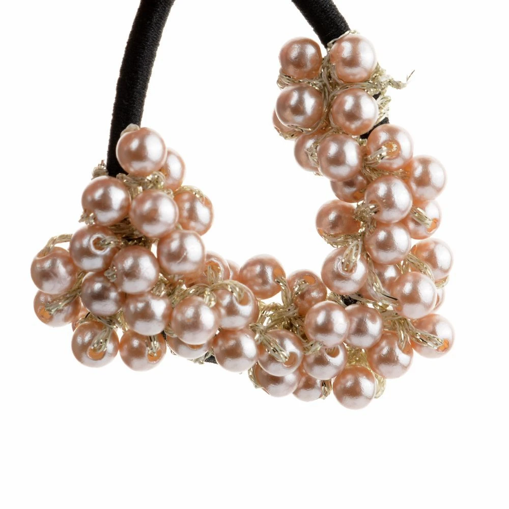 Pearls Beads Headbands Ponytail Holder for Girls Scrunchies Vintage Elastic Hair Bands Rubber Rope Headdress Hair Accessories