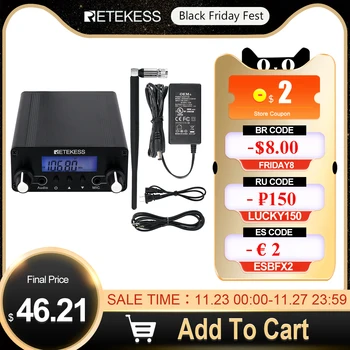 

Retekess TR508 For Drive-in Church FM Transmitter Wireless Broadcast Stereo Station Long Range Transmitter Drive-in Cinemas