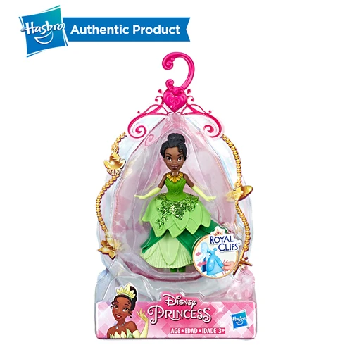 Hasbro disney Princess 3 дюйма маленькое королевство спин история Белль Золушка Тиана красота вращающаяся игрушка куклы рождественский подарок для девочек - Цвет: TIANA