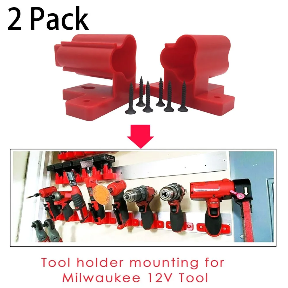 2 Pcs Power Tool Mount Holder For Milwaukee M12 Tool Wall Mount Hanger