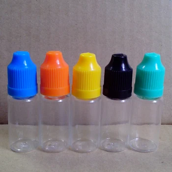 

500pcs Empty Clear PET 10ml Needle Bottles Plastic Dropper Bottle With Childproof Cap And Long Thin Tip Vail