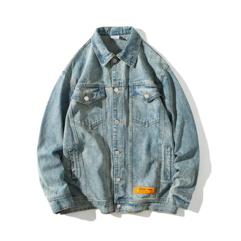

2019 New Style Japanese-style Popular Brand Autumn Jeans Coat Men's Loose-Fit Versatile Trend Jacket Men Casual on Clothes