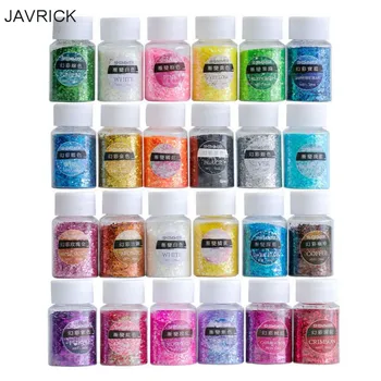 

24 Bottles Nail Art Sequins Filling Flash Glitter Powder UV Epoxy Resin Pigment