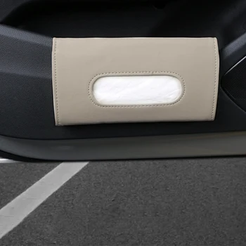 

Sun Visor Hanging Backseat Case Fashion Napkin Organizer Holder PU Leather Universal Storage Interior Car Tissue Box Accessories
